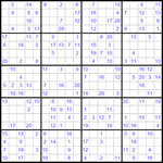 Судоку 20х20 #8 очень трудный