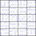 Судоку 20х20 #9 очень трудный