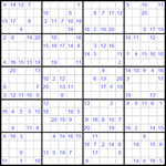 Судоку 20х20 #10 очень трудный