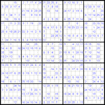 Судоку 25х25 #10 средний