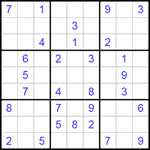 Судоку 9х9 #199 средний Судоку 9х9 #199 средний