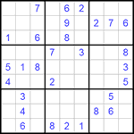 Судоку 9х9 #204 средний Судоку 9х9 #204 средний
