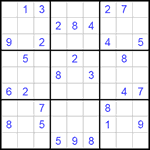 Судоку 9х9 #205 средний Судоку 9х9 #205 средний