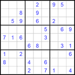 Судоку 9х9 #206 средний Судоку 9х9 #206 средний