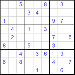 Судоку 9х9 #195 очень трудный Судоку 9х9 #195 очень трудный