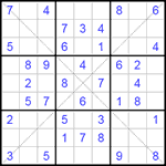 Судоку Х 9х9 #111 легкий