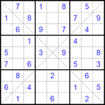 Судоку Х 9х9 #114 легкий