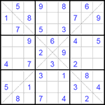 Судоку Х 9х9 #115 легкий