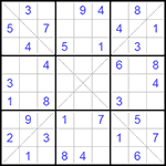 Судоку Х 9х9 #118 легкий