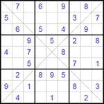 Судоку Х 9х9 #119 легкий