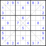 Судоку Х 9х9 #87 средний