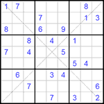 Судоку Х 9х9 #94 средний