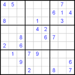 Судоку 9х9 #212 трудный