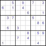 Судоку 9х9 #213 трудный