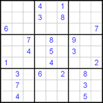 Судоку 9х9 #214 трудный