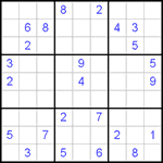 Судоку 9х9 #215 трудный