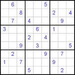 Судоку 9х9 #216 трудный