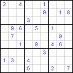 Судоку 9х9 #217 трудный