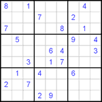 Судоку 9х9 #221 трудный