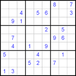 Судоку 9х9 #222 трудный