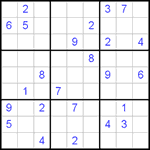 Судоку 9х9 #223 трудный