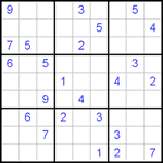 Судоку 9х9 #224 трудный