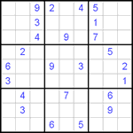 Судоку 9х9 #225 трудный