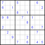 Судоку 9х9 #226 трудный