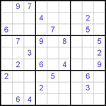 Судоку 9х9 #228 трудный