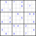 Судоку 9х9 #229 трудный