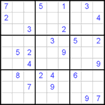 Судоку 9х9 #230 трудный