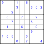 Судоку 9х9 #237 трудный