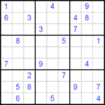 Судоку 9х9 #238 трудный