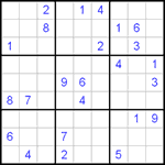 Судоку 9х9 #239 трудный