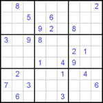 Судоку 9х9 #240 трудный