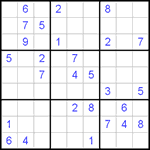 Судоку 9х9 #244 трудный