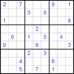 Судоку 9х9 #250 трудный