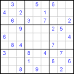 Судоку 9х9 #206 очень трудный Судоку 9х9 #206 очень трудный
