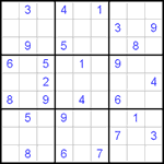 Судоку 9х9 #207 очень трудный