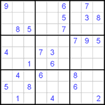 Судоку 9х9 #208 очень трудный