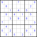 Судоку 9х9 #210 очень трудный