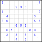 Судоку 9х9 #211 очень трудный