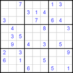 Судоку 9х9 #212 очень трудный