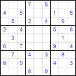 Судоку 9х9 #213 очень трудный