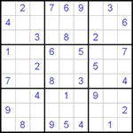 Судоку 9х9 #215 очень трудный