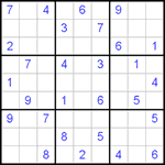 Судоку 9х9 #219 очень трудный