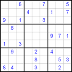 Судоку 9х9 #221 очень трудный