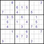 Судоку 9х9 #222 очень трудный