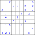 Судоку 9х9 #223 очень трудный