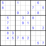 Судоку 9х9 #225 очень трудный